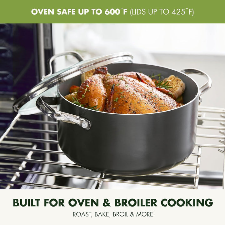 GreenPan Valencia Pro Kochgeschirr-Set mit Antihaftbeschichtung, 15-teilig, PFAS-frei,