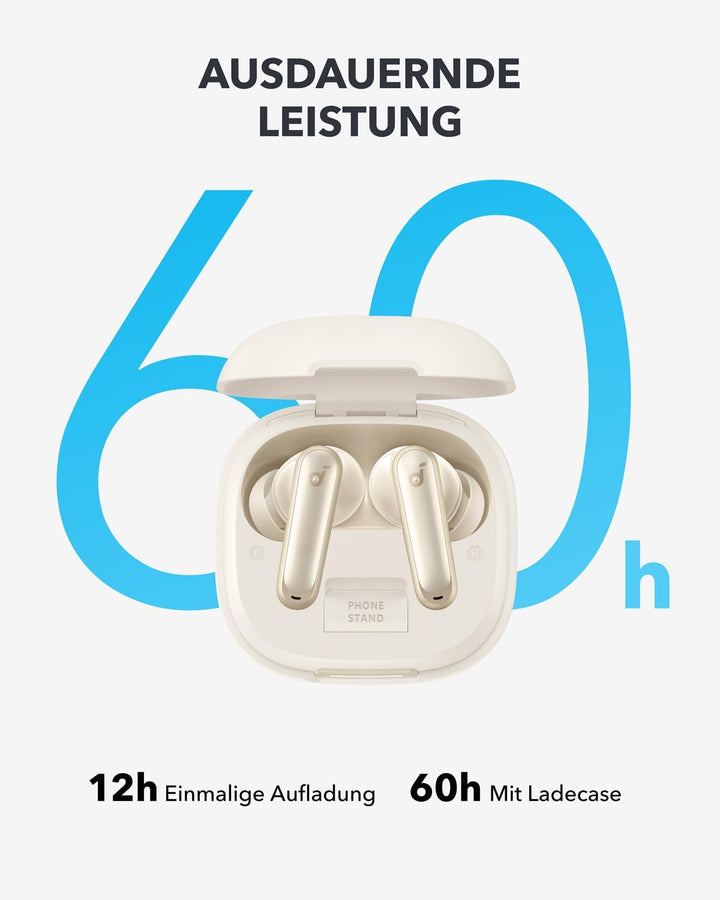 soundcore P40i by Anker, Wireless Earbuds mit Noise Cancelling, Adaptive Geräuschunterdrückung, Bass