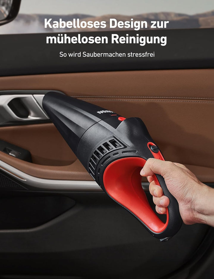 AstroAI Handstaubsauger Akku mit Zubehör, Kabelloser Autostaubsauger Stark mit LED, Bürste, Verlänge