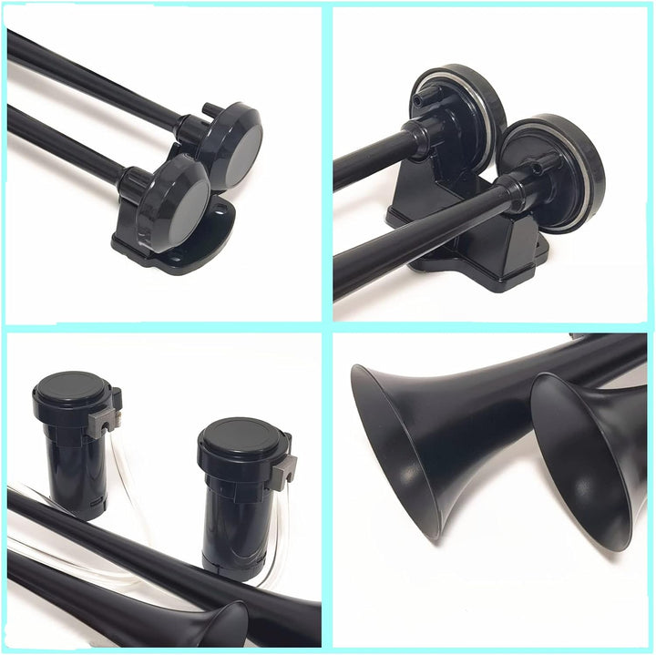 YIYIDA Autohupe Car Horn Lufthorn 12V Air Horn12V Schiffshupe mit hohem und niedrigem Ton 170db Druc