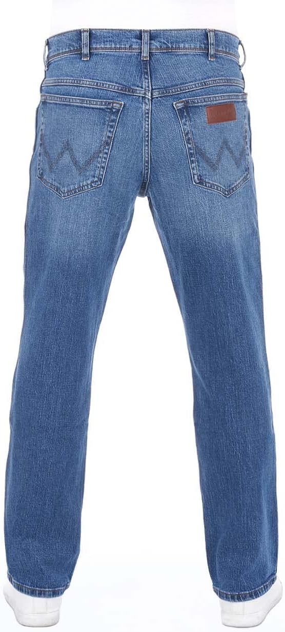 Wrangler Herren Jeans Regular Fit Texas Stretch Hose Authentic Straight Jeanshose Denim Baumwolle Sc
