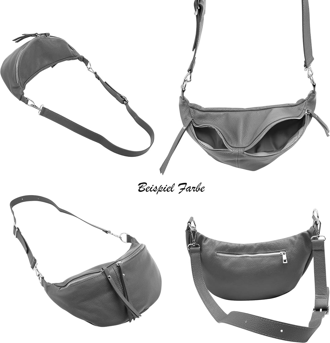 SH Leder echt Leder Damen stylisch Hüfttasche Bauchtasche Brusttasche für Festival Reise Grosse eleg