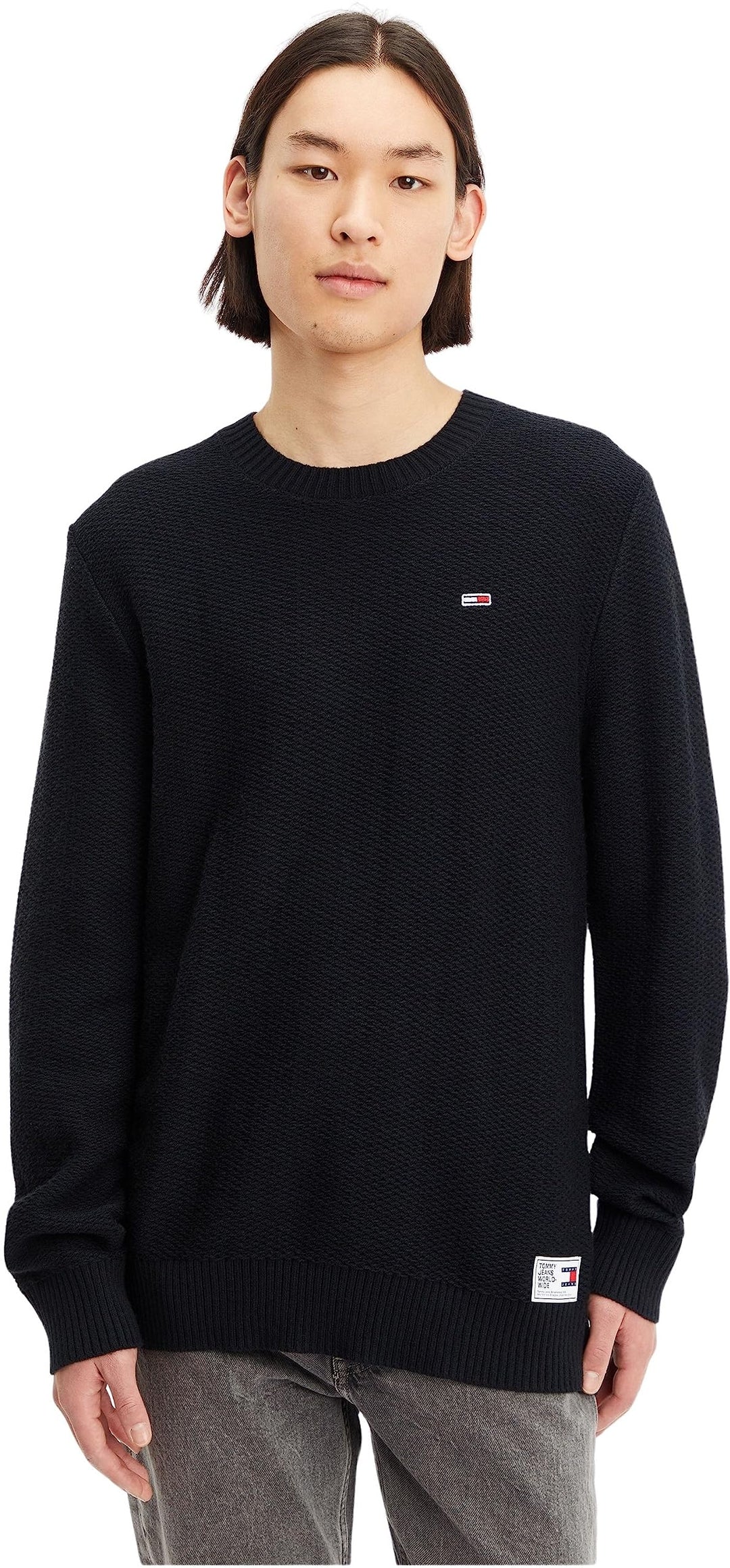 Tommy Jeans Herren Pullover XS Schwarz, XS Schwarz