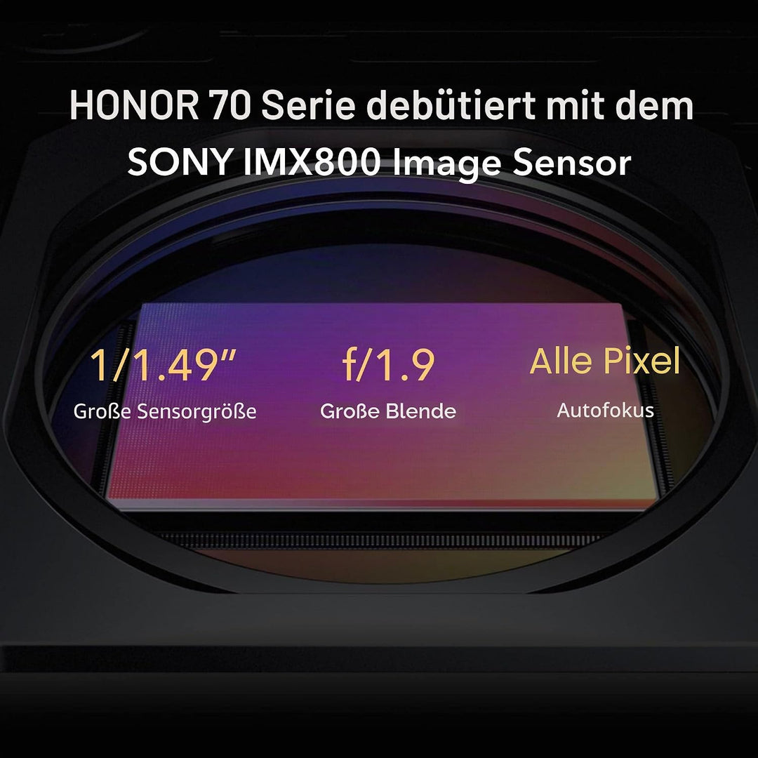 HONOR 70 Smartphone, Handy 5G, SIM frei entsperrt, 8 + 256 GB, 54 MP Dreifach-Rückkamera, 120 Hz 6,6