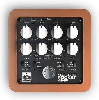 Palmer POCKET AMP ACOUSTIC - Portabler Preamp für Akustische Saiteninstrumente Akustik, Akustik