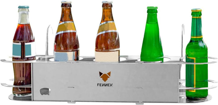 FENNEK Keeper | Getränkehalter aus Edelstahl | mit Flaschenöffner | Perfekt für Fussball- und Tennis