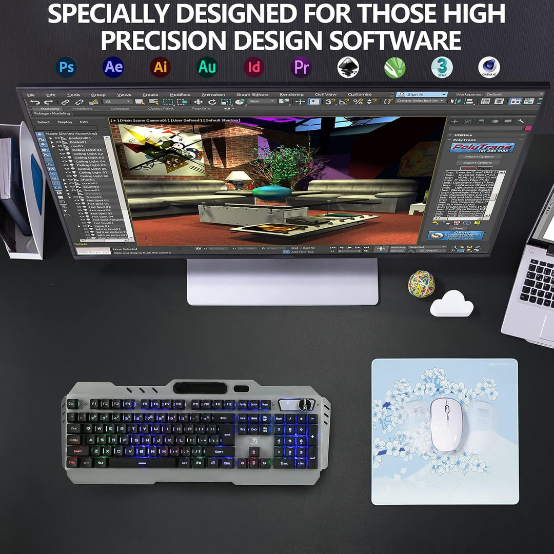 X-Raypad Aqua Control 2 AC2 Sakura Gaming-Mauspad, Ultra-Hochpräzisions-Mauspad mit Perfekter Geschw
