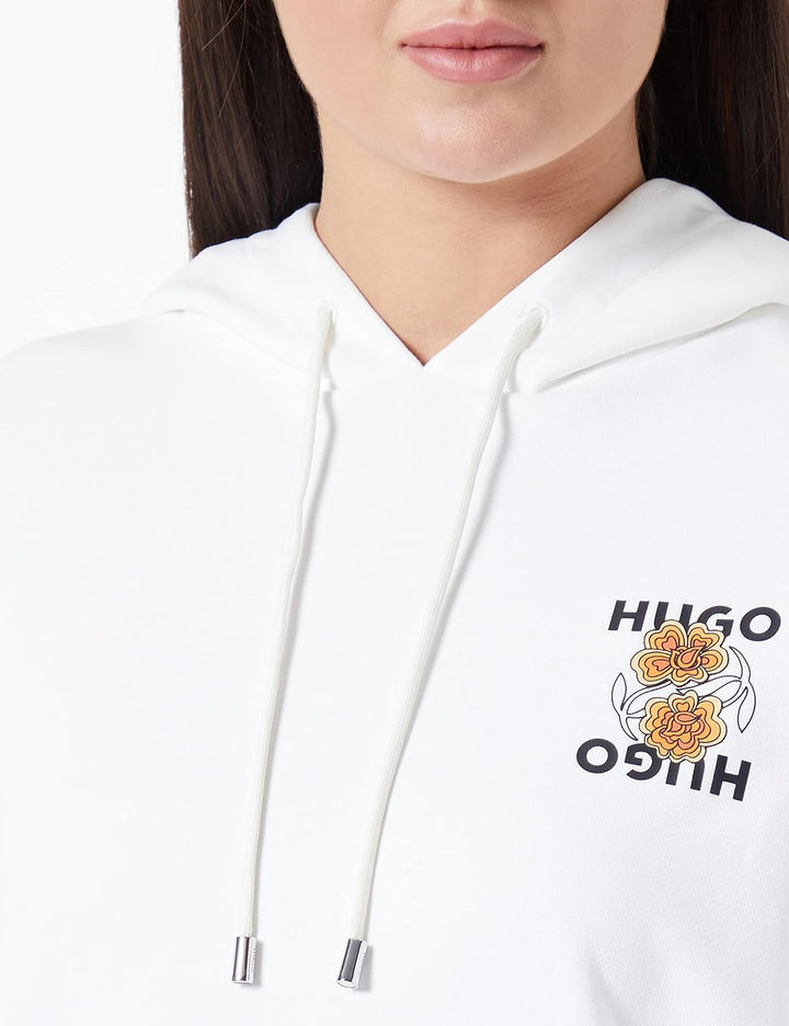 HUGO Damen Sweatshirt L Natural102, L Natural102