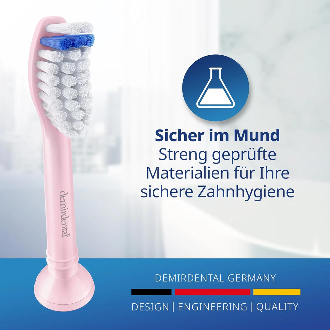 8er demirdental Ersatzbürsten passend für Philips Sonicare, Extra Soft Aufsätze & Aufsteckbürsten, e