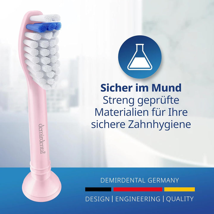 8er demirdental Ersatzbürsten passend für Philips Sonicare, Extra Soft Aufsätze & Aufsteckbürsten, e