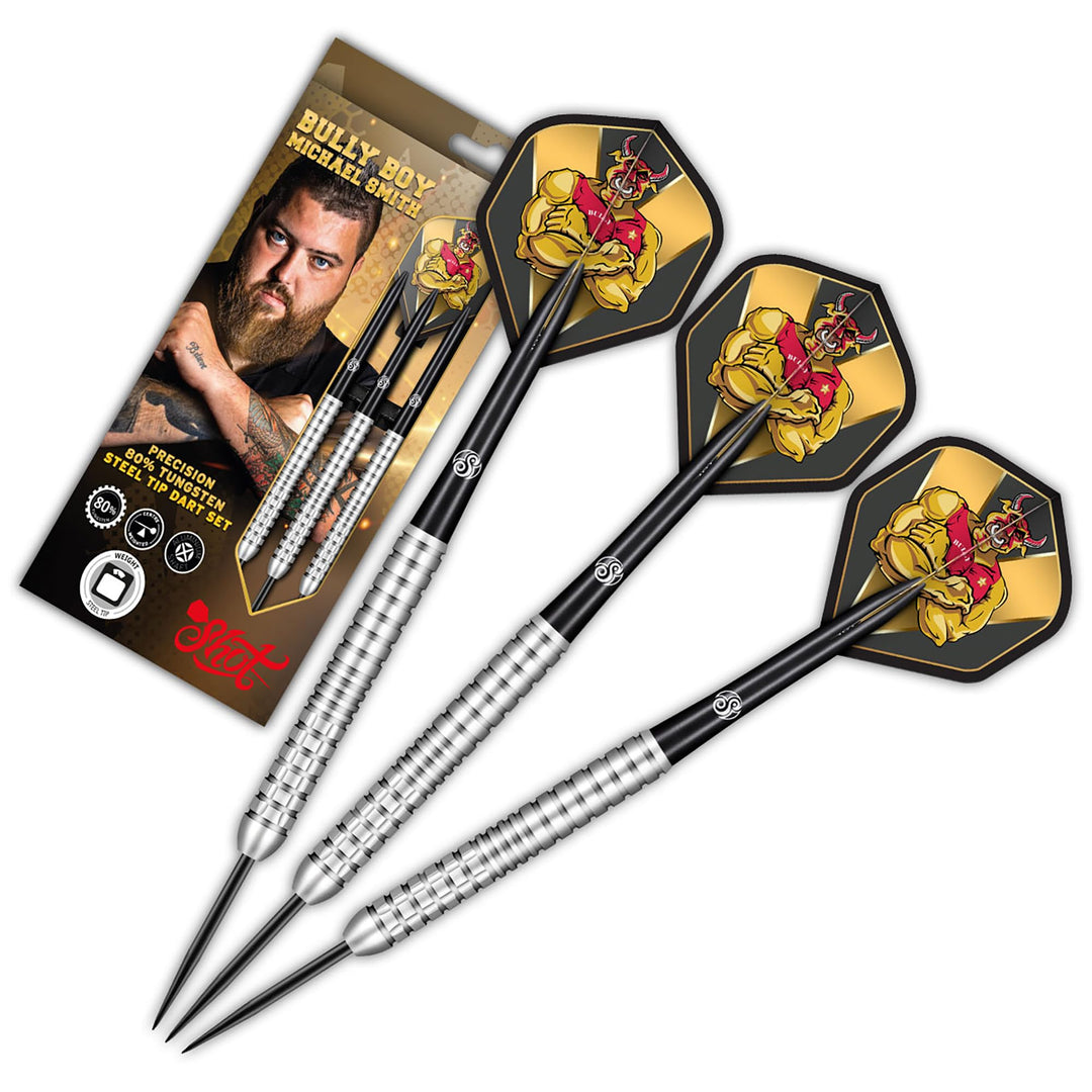Shot! Steel Darts Michael Smith Bully Boy Precision 80% Tungsten Steeltip Darts Steeldart Hochwertig