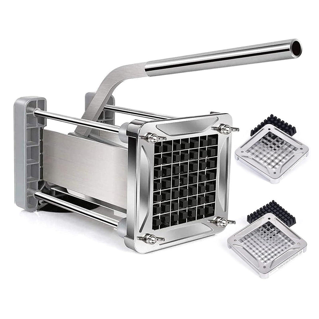 Sopito Pommesschneider Edelstahl Professioneller, Pommes Frites Schneider French Fries Cutter mit 9x