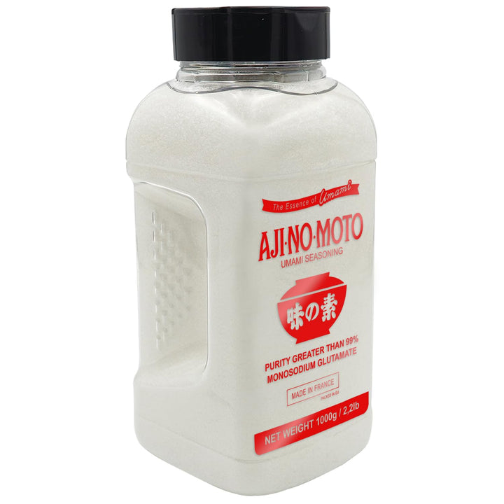 AJINOMOTO Mononatriumglutamat 1 Kilo + Neuer spezieller Dosierbehälter, Umami-Würzpulver mit Mononat