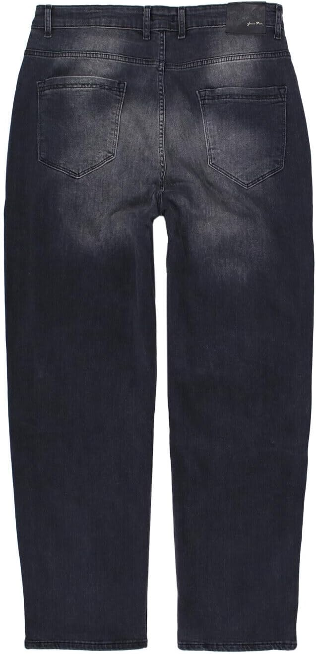 Lavecchia Jeans Übergrössen Herren Comfort Fit Denim Jeanshose Hose LV-501 42W / 32L Steinschwarz, 4