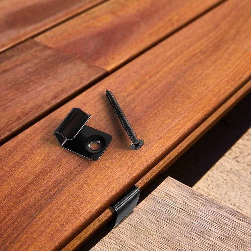 YOUTU® 30 Stück WPC Befestigungsclips Anfang/Endklammer, 8mm Versteckte Starter Befestigung Board Cl
