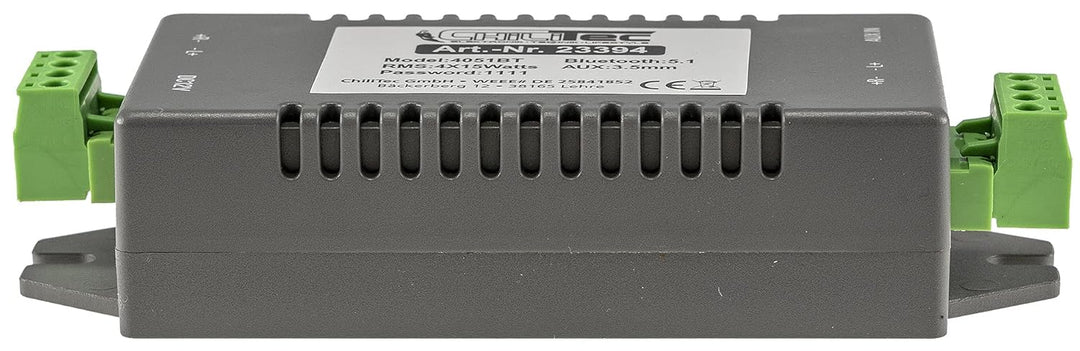ChiliTec Verstärker Bluetooth 4-Kanal + AUX IN 4x 15Watt Mini Einbau 12V Bluetooth-Empfänger mit Ver