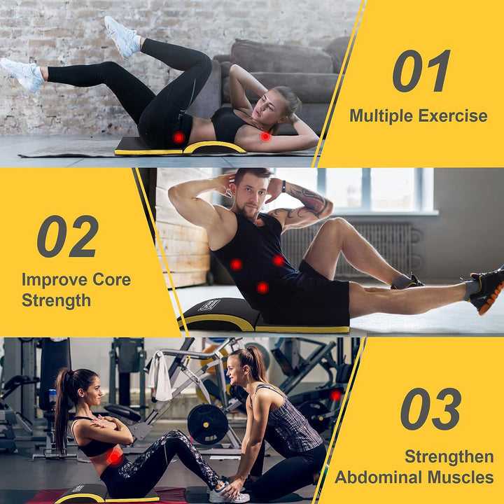 POWER GUIDANCE, Bauchmuskel-Matte，Ab Übung Matte Core Trainer，Sit-Up-Pad Bauch- und Rumpftrainer-Mat