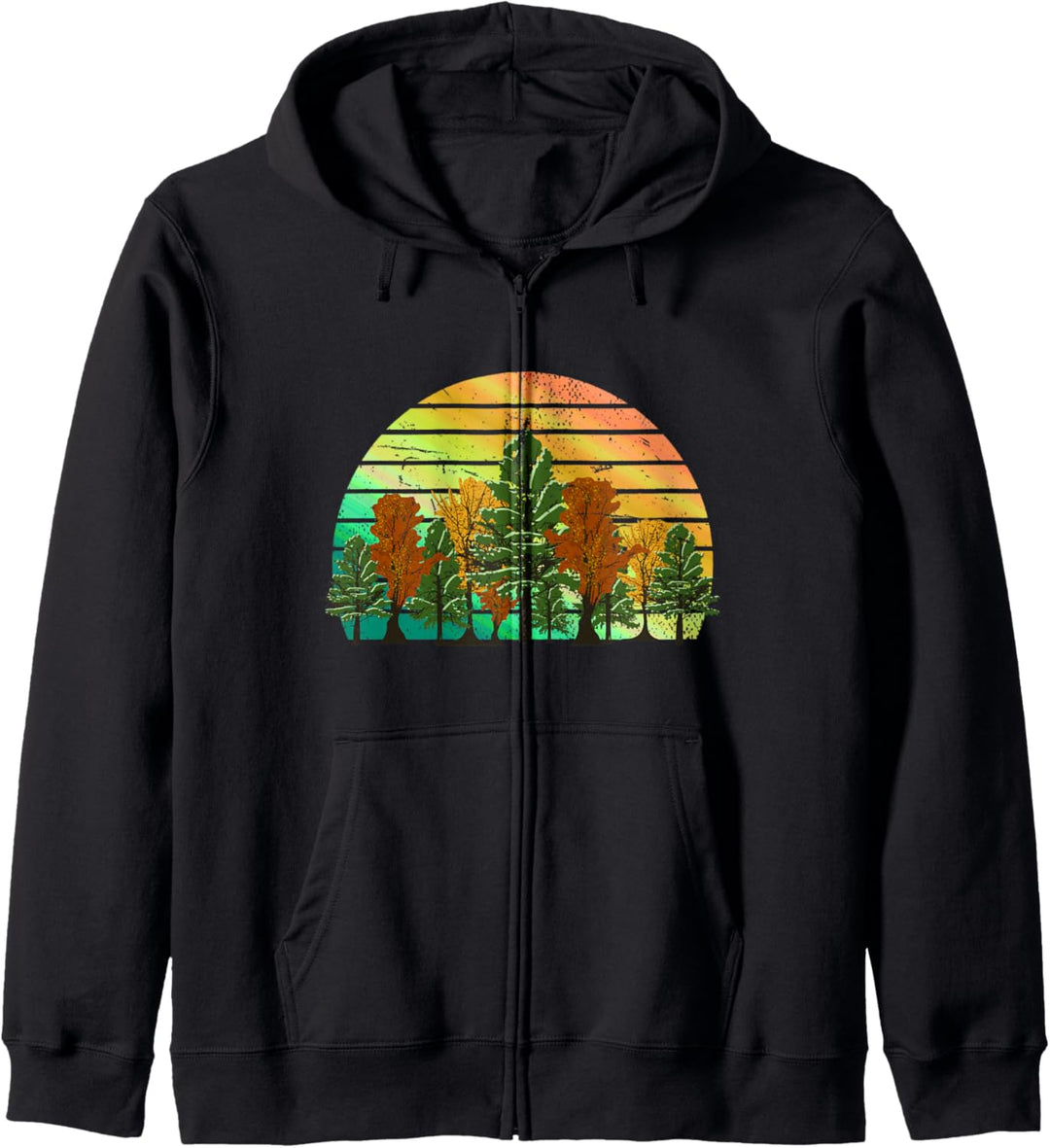 Retro Wald Kapuzenjacke