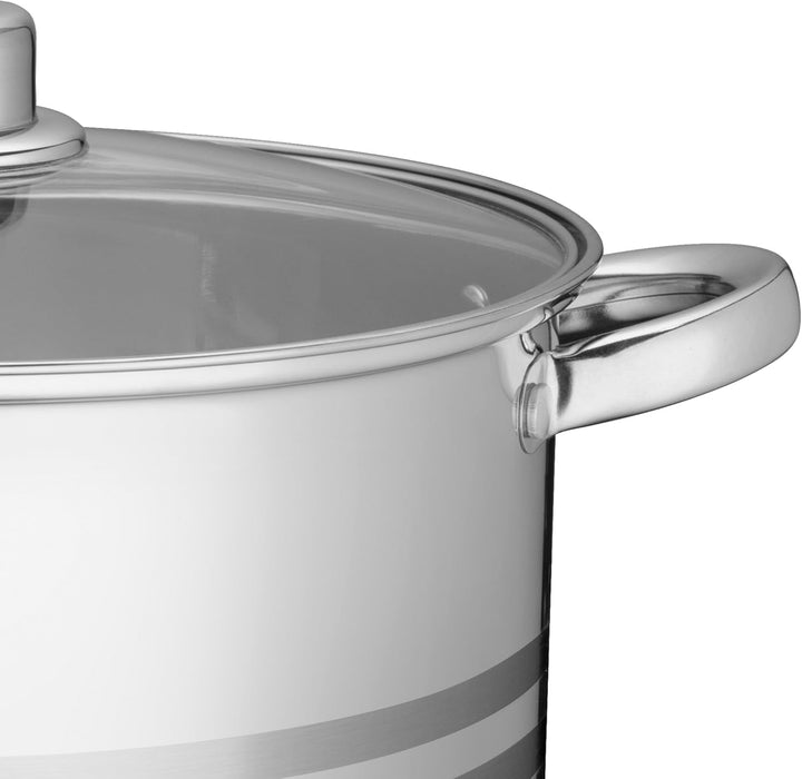 KADAX Kochtopf 11L, hoher Topf mit Deckel, Suppentopf aus Edelstahl, Vielseitiger Nudelkochtopf, Küc
