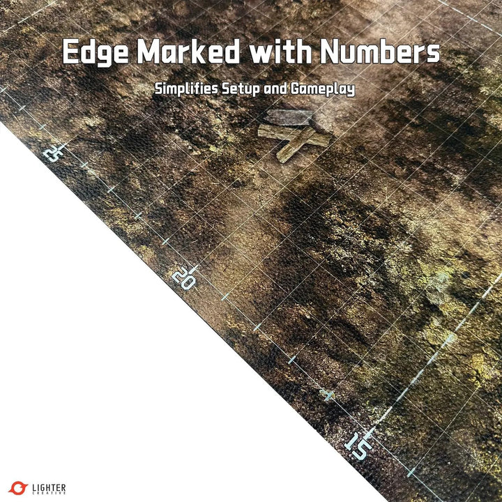 Spielmatte 44 x 60 Matte für WHAoS, 112 x 152 cm, aus Kunstleder, 1,1 mm Dick - Blighted Gloommoor