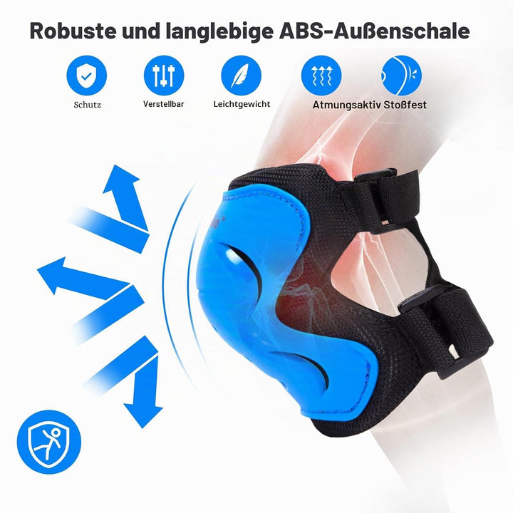 Inkidio Knieschützer für Kinder Schutzausrüstungs-Set mit Knieschonern, Ellbogenschonern Handgelenks