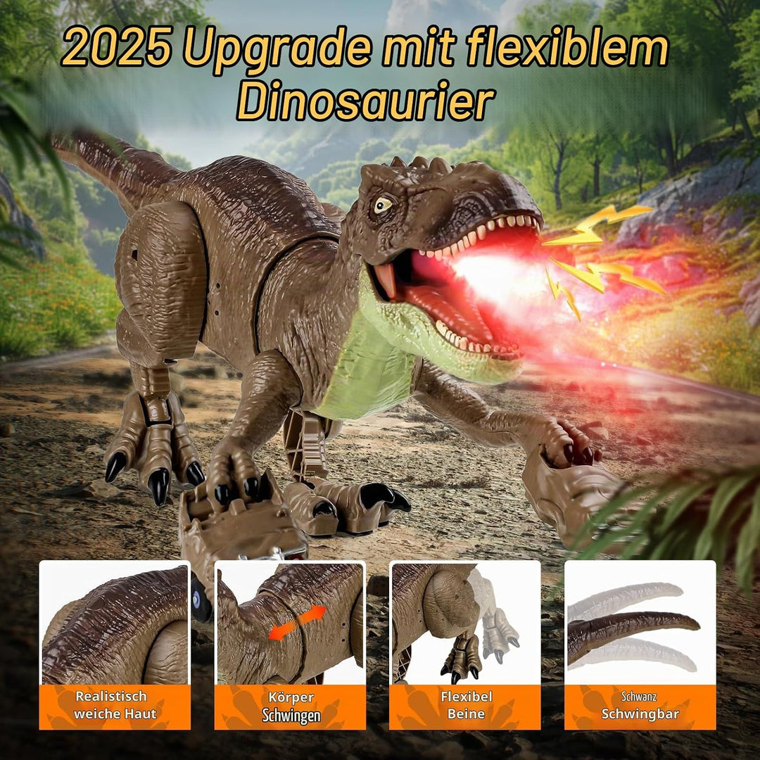 Technock Wiederaufladbares Ferngesteuertes Dinosaurier Spielzeug, Grosser T-Rex Roboter mit 2.4GHz F