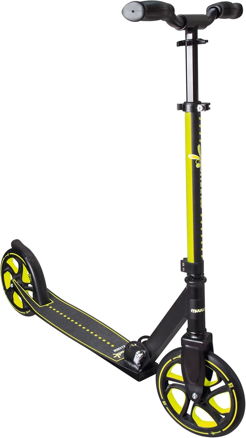 muuwmi Aluminium Scooter Pro – Tretroller, 215 mm, ABEC 7, für Kinder und Erwachsene, GS-geprüft, hö