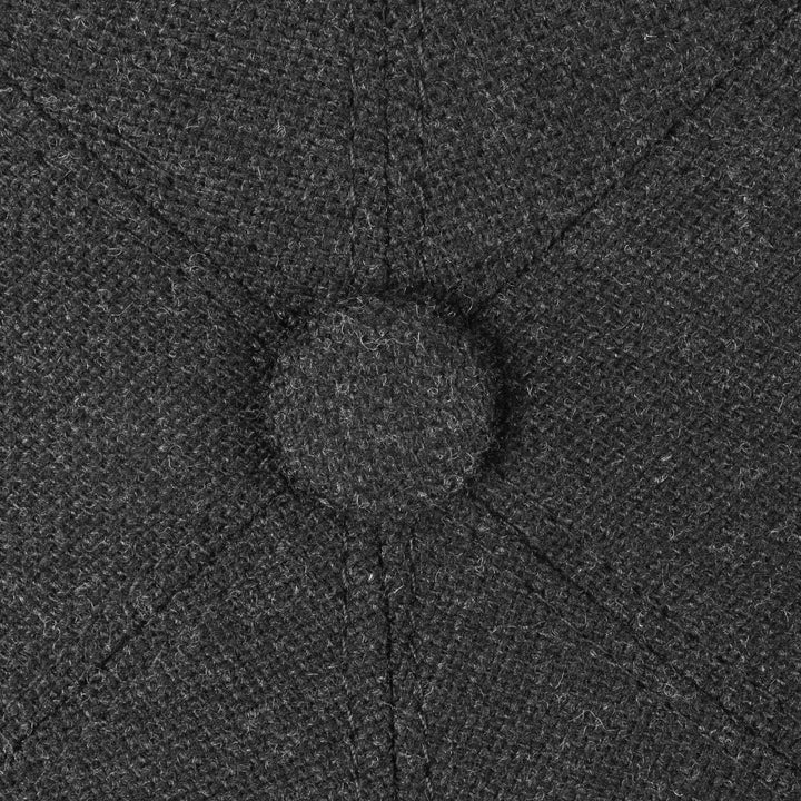 Stetson Brooklin Schirmmütze Flatcap Uni einfarbig Made in EU Herren Herbst Winter 55 anthrazit, 55
