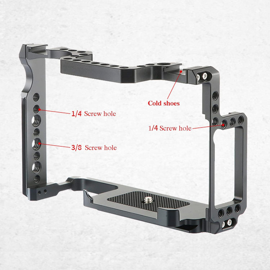 Topcine Kamerakäfig kompatibel für Canon EOS 5D Mark II III IV DSLR Kameratasche mit Dual Cold Shoe