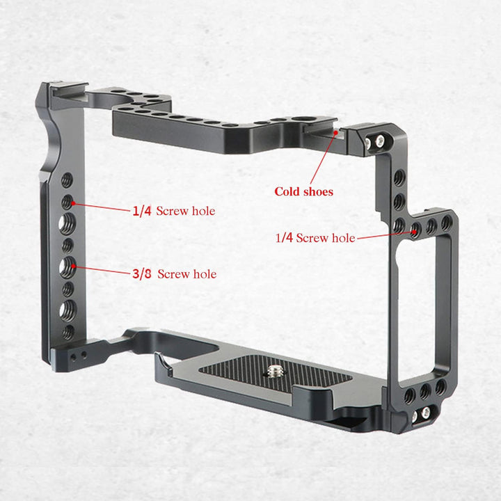 Topcine Kamerakäfig kompatibel für Canon EOS 5D Mark II III IV DSLR Kameratasche mit Dual Cold Shoe