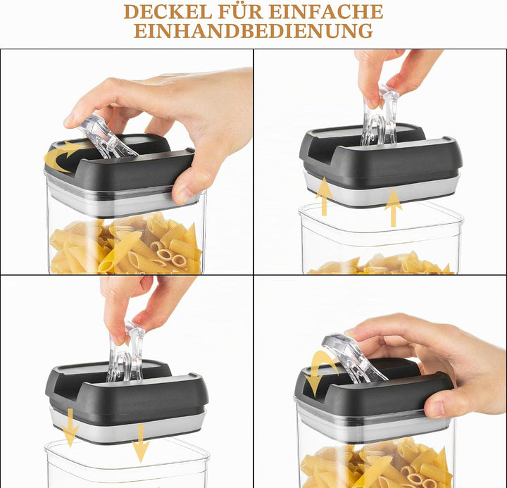 Vorratsdosen Aufbewahrungsbox Küche Vorratsbehälter Aufbewahrung: 7 Stück Luftdichte Pasta Behälter