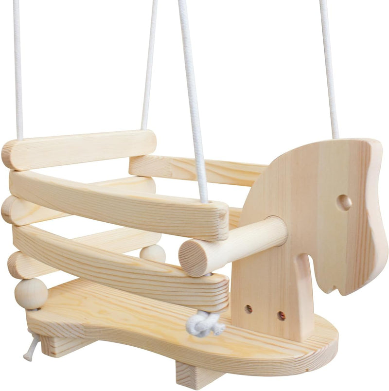 Pferdeschaukel Gitterschaukel Babyschaukel aus Holz - 6557