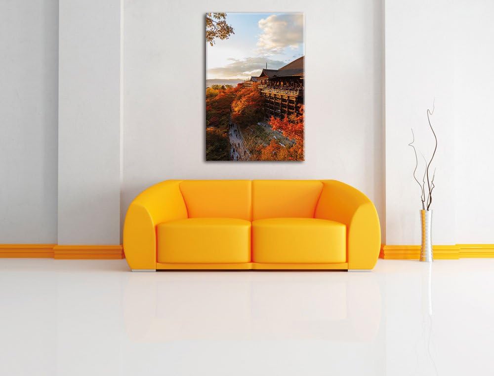 Pixxprint Tempel in China als Leinwandbild/Grösse: 120x80 cm/Wandbild/Kunstdruck/fertig bespannt 80x