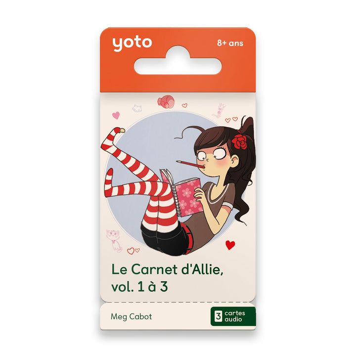 Yoto - Das Notizbuch von Allie Vol. 1 bis 3, Pack mit 3 Hörbüchern für Kinder auf Französisch, zum H