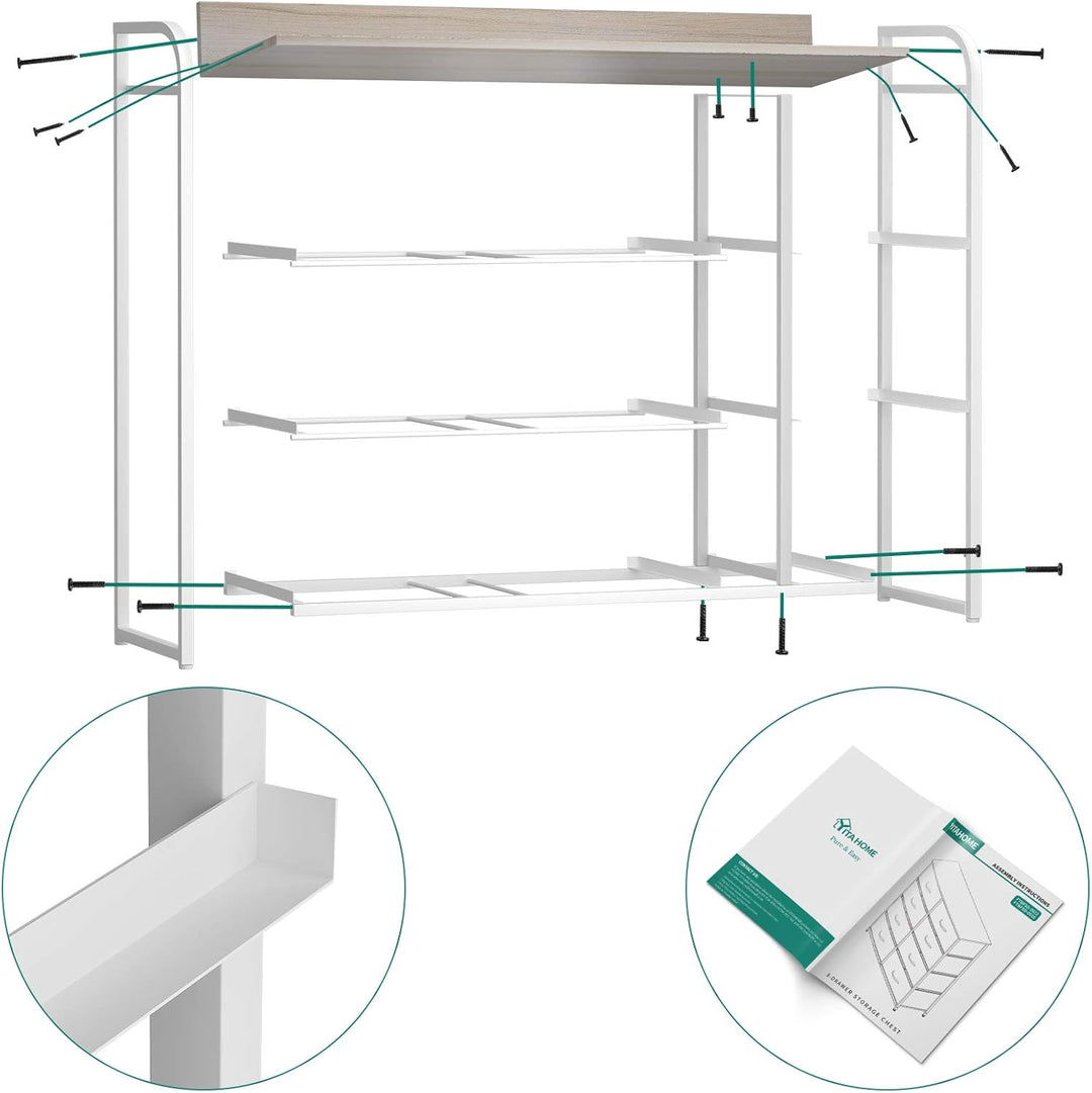 YITAHOME kommode mit Schubladen, Schrank mit 7 Schubladen aus Stoff, Aufbewahrungskommode Modernen S
