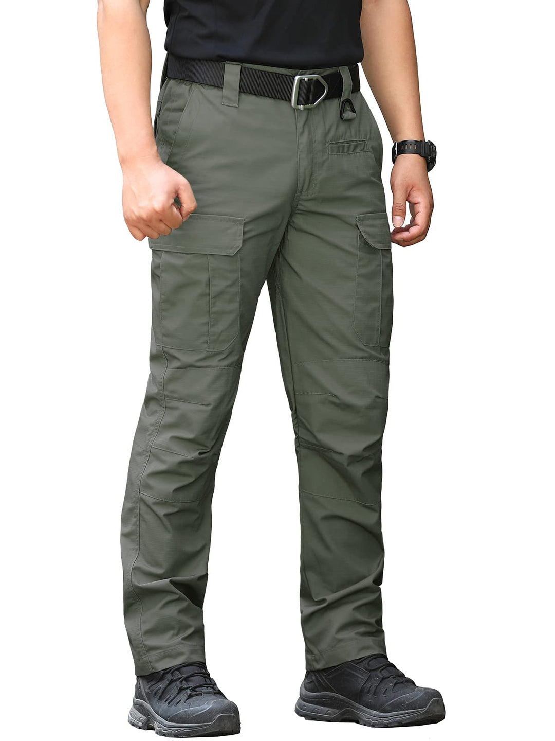 CARWORNIC Herren Taktische Militär Hose Wasserdicht Arbeit Cargohose 30W / 32L Armeegrün, 30W / 32L