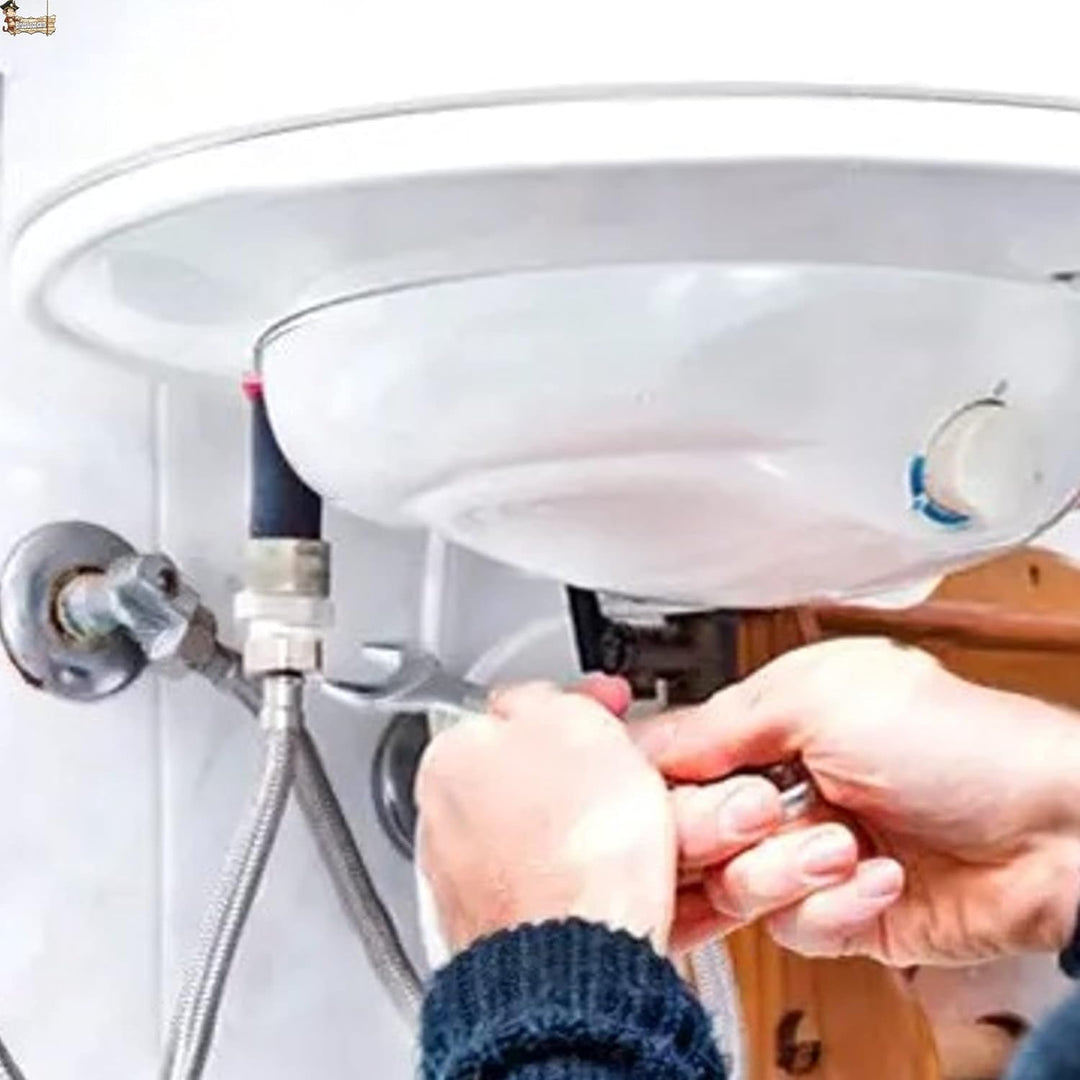 BricoLoco Flexibler Wasserschlauch für WC-Spülbecken, Waschbecken, Küche, Badezimmer, Edelstahl, Ans