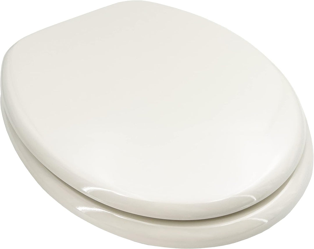 ADOB WC Sitz Klobrille Holzkern Farbe Pergamon extrem stabil, messing verchromte Scharniere, WC-Bril
