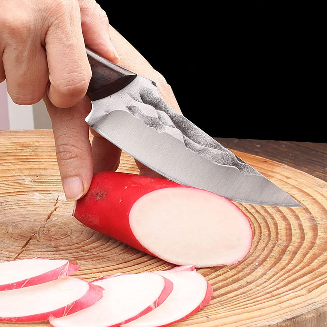 Kleines Kochmesser Japanisch Tisch Fleischmesser Handgefertigt Geschmiedetes Outdoor Camping Grills