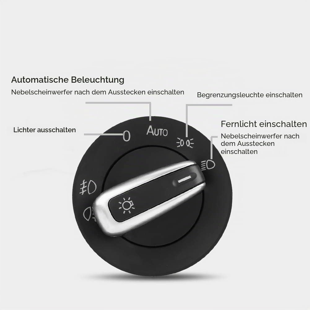 Keenso Auto Lichtschalter Modul, Auto Scheinwerferschalter Lichtschalter mit Lichtsensor Scheinwerfe