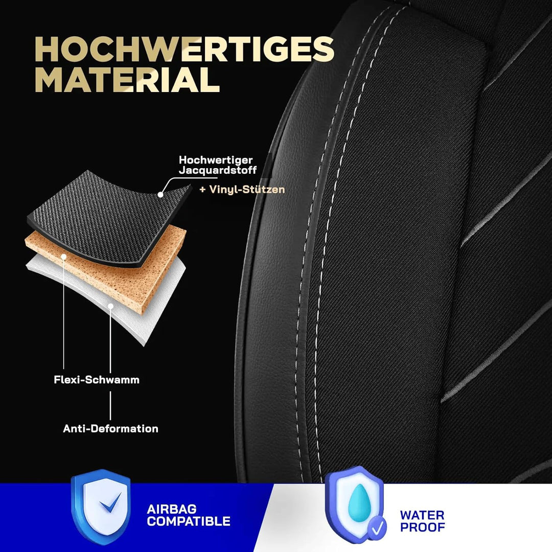 GIOVANNI BUTTI Autositzbezüge Universal 2+1 für Renault Master (2011-2023), Opel Movano (2011-2021)