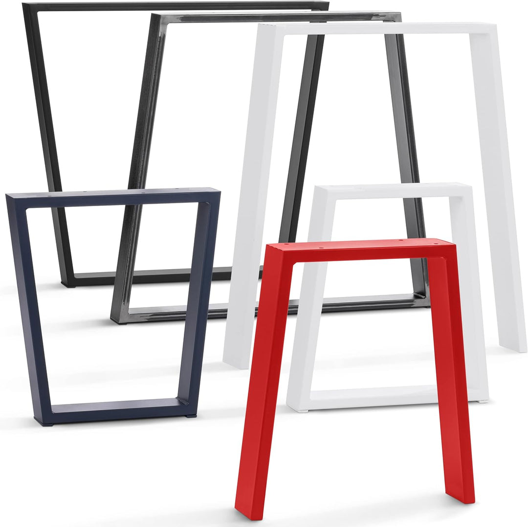 HOLZBRINK Tischbeine Trapez für Couchtisch/Sitzbank, 30/40x43cm, Anthrazitgrau, 1 Stück, HLT-20-C-BB