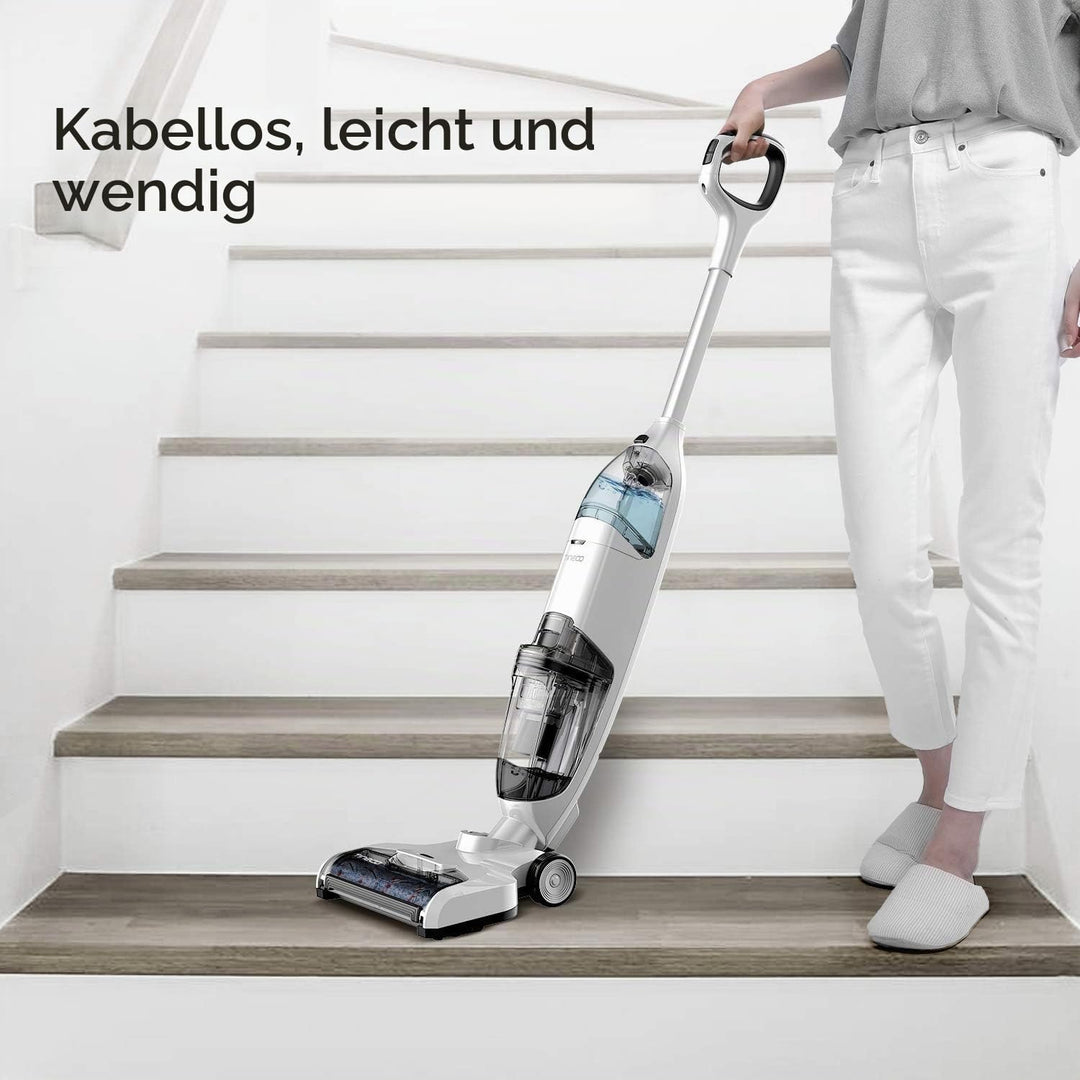 Fakir Starky WDA 700 - Schnurloser Nass- &amp; Trockensauger mit Wischfunktion I 3-in-1-Bodenreiniger fü