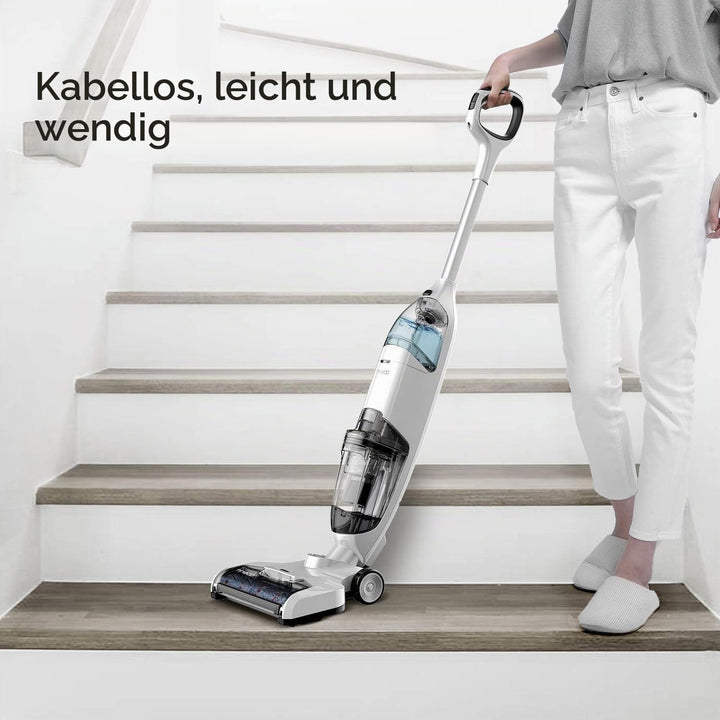 Fakir Starky WDA 700 - Schnurloser Nass- &amp; Trockensauger mit Wischfunktion I 3-in-1-Bodenreiniger fü