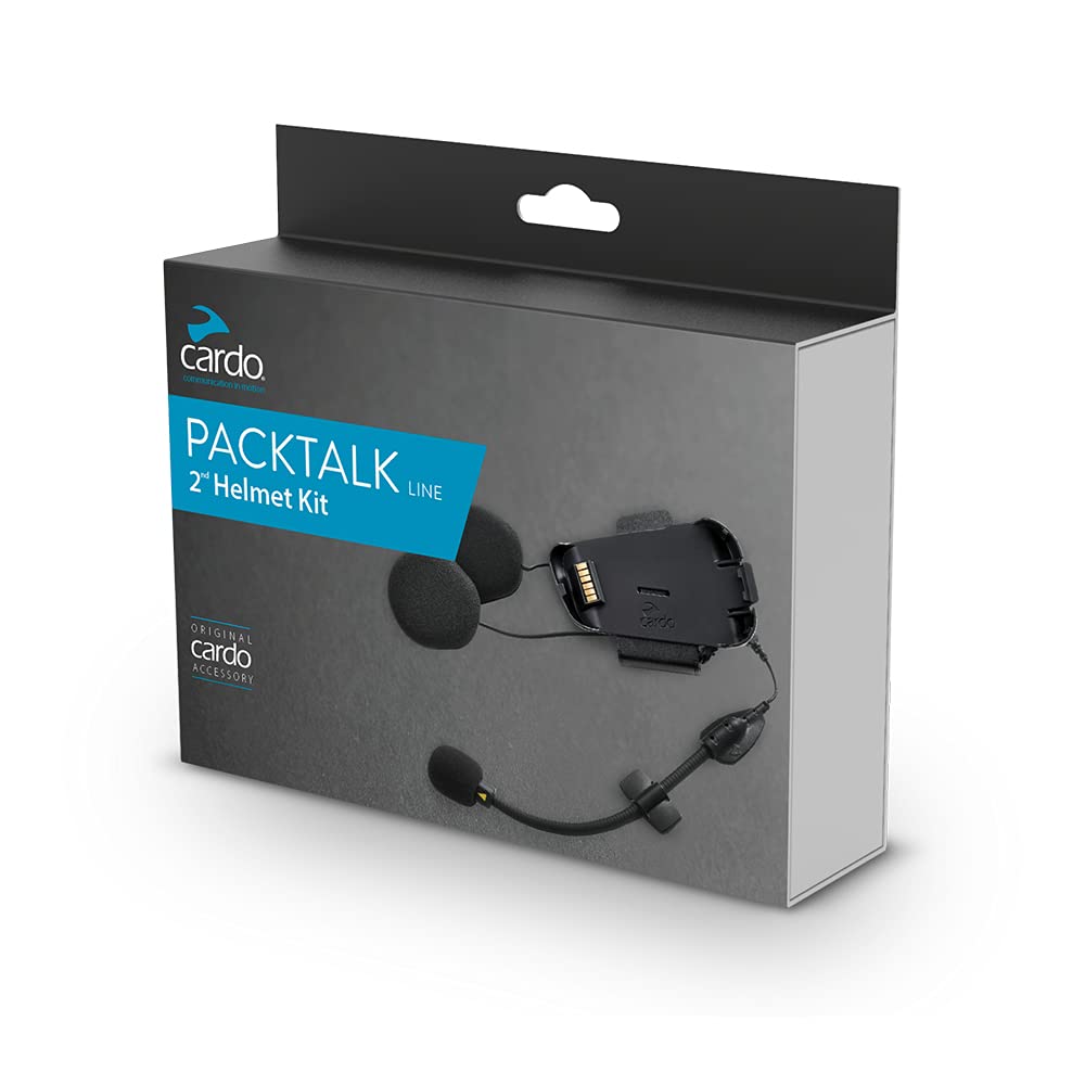 Cardo KIT 2. PACKTALK Kopfhörer Unterstützung 2 Mikrofone 2 Kopfhörer/Stick Base Support.PTALK Noir