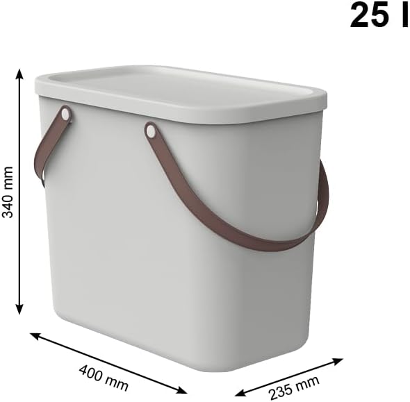 Rotho Albula 4er-Set Aufbewahrungsbox 2x40l +2x25l mit Deckel, Kunststoff (PP recycelt), weiss, 2x40