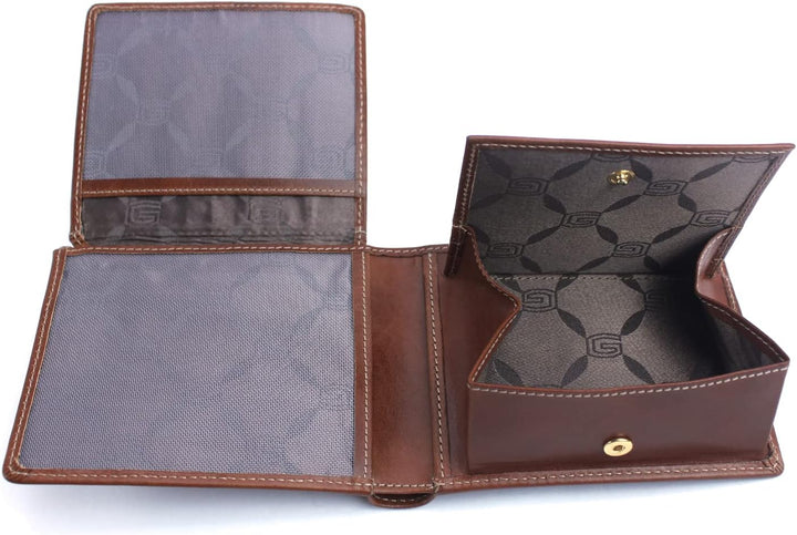 GIUDI ® Geldbörse Herren Wiener Schachtel Gross Rindsleder Cognac, Cognac