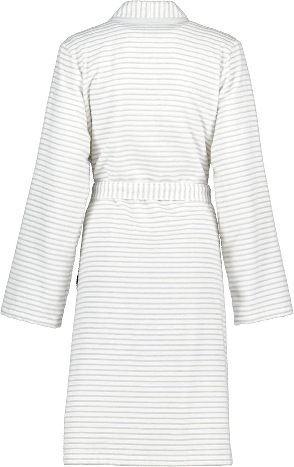 CAWÖ Home Bademäntel Damen Kimono Struktur 1214 weiss-silber - 76 L