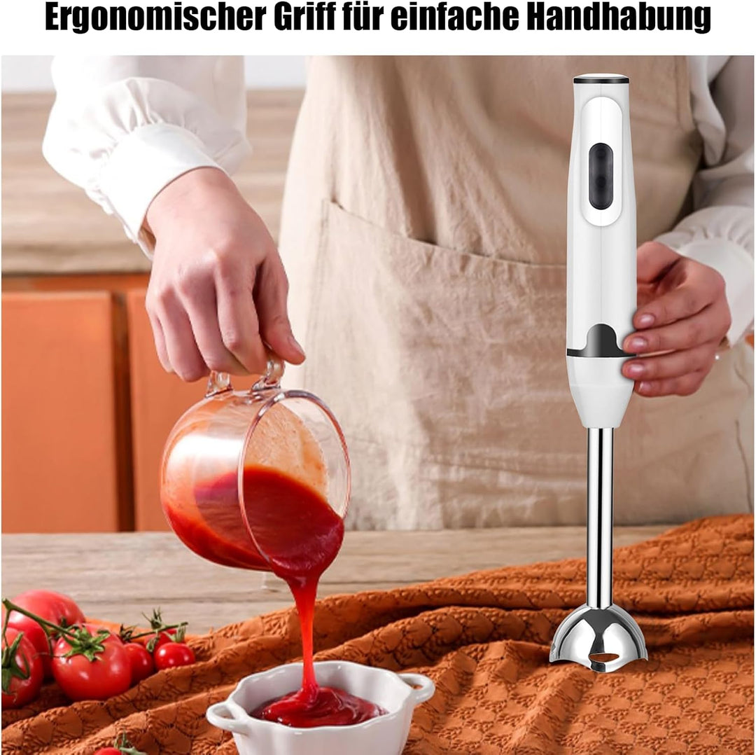 400W Stabmixer, Stabmixer mit Edelstahlfüssen für die Küche, Haushalts-Handmixer, für Pürees, Smooth