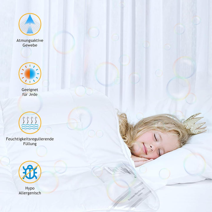 Threads For Bed® Premium 4 Jahreszeiten Bettdecke 140x200, 2 Zusammengeknöpfte Gesteppte Decke für G